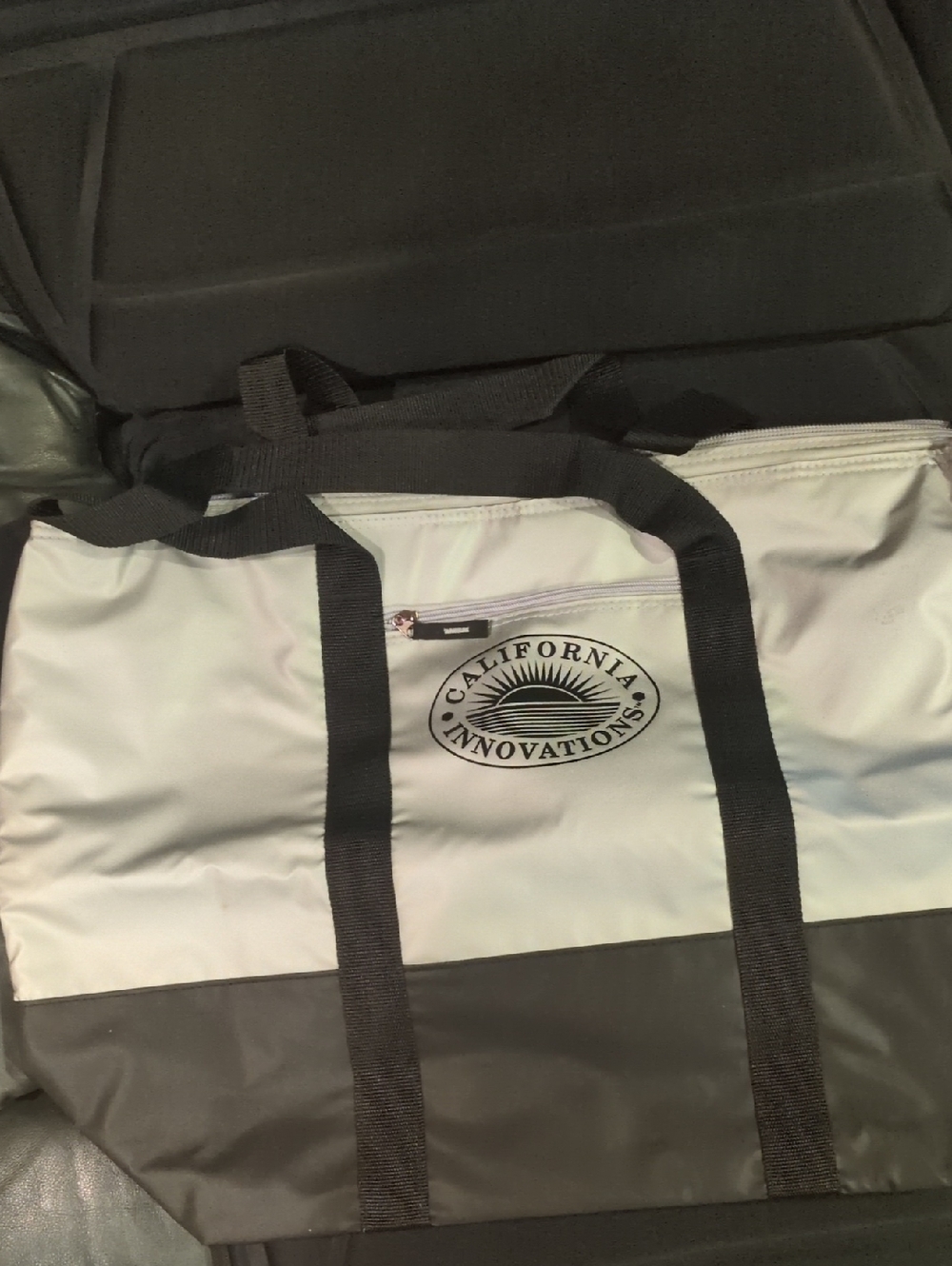 California innovation 12 gallon insulated tote bag with thermoflex lining silver